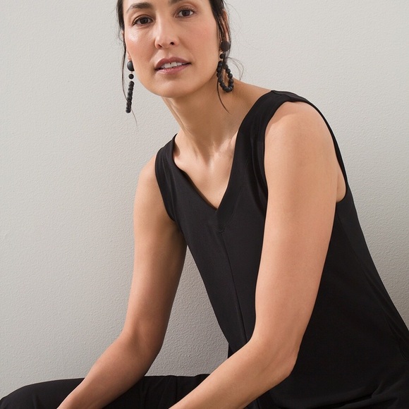 Chicos maxi v neck sleeveless dress nwt 129 sz 1 M - Picture 4 of 4